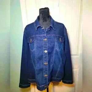 Baccini Jean jacket button down 2X
